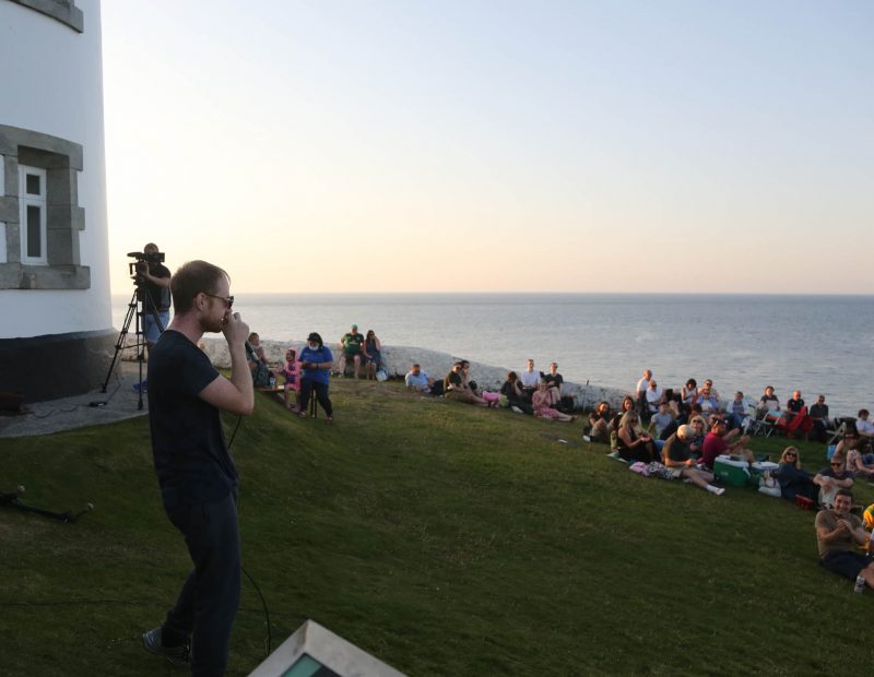 Kerry Rapper Súil Amháin performing at the Fanad Lighthouse Earagail Arts event at the weekend.